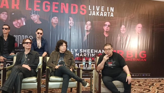 Konferensi pers konser Dewa 19 di Senayan, Jakarta Pusat pada Jumat (5/9/2025). [FTNews]